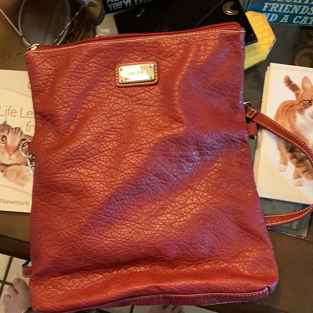 Fold over Nine West Red Crossbody Purse